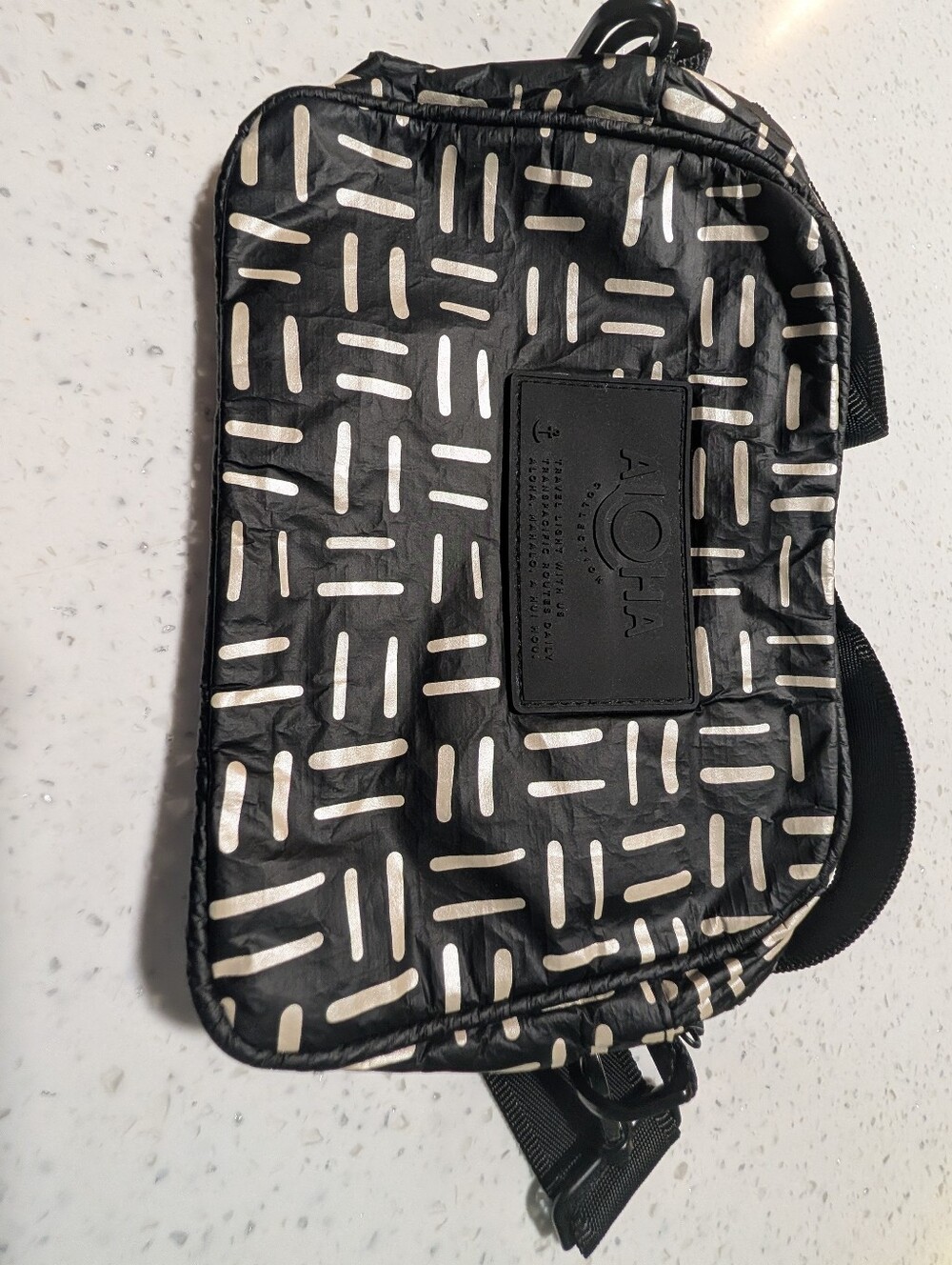 ALOHA Collecting Le Tour Black and White Patterned Belt Bag